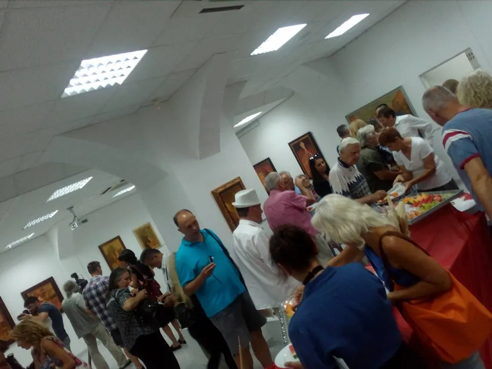Photograph — Exhibition of Peđa Milošević's Paintings at the Serbian Cultural Centre in Pula for the 64th Film Festival (3)