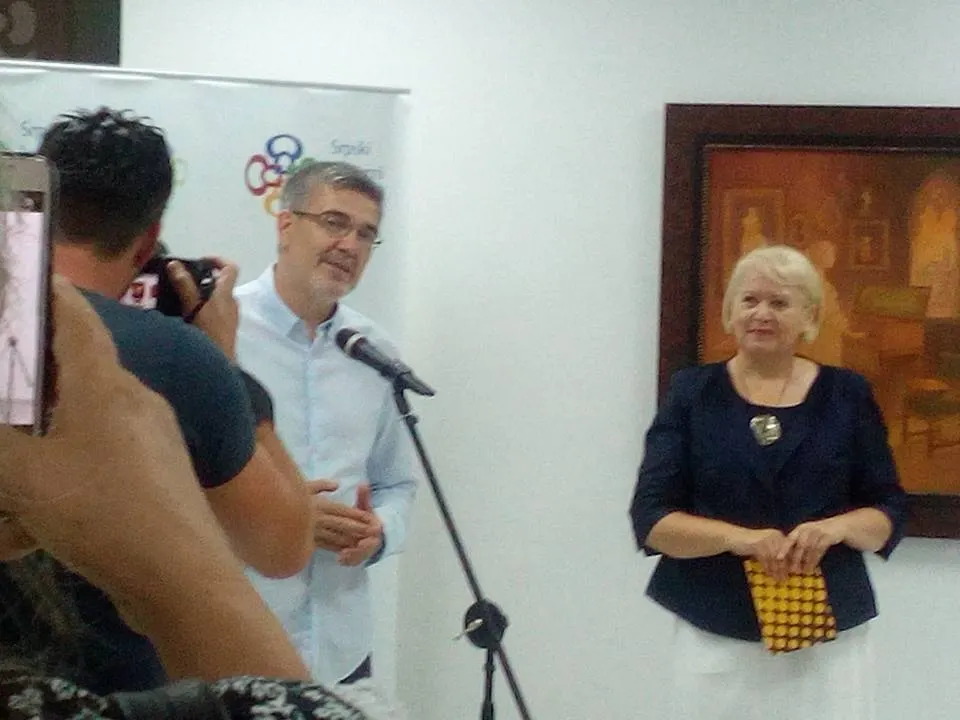 Photograph — Exhibition of Peđa Milošević's Paintings at the Serbian Cultural Centre in Pula for the 64th Film Festival (4)