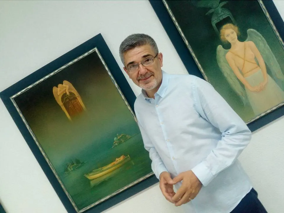 Photograph — Exhibition of Peđa Milošević's Paintings at the Serbian Cultural Centre in Pula for the 64th Film Festival (5)