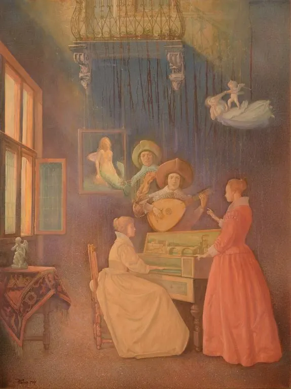 Photograph — Exhibition of Peđa Milošević's Paintings at the Serbian Cultural Centre in Pula for the 64th Film Festival (8)